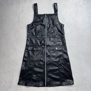 Derek Heart Black Sleeves Faux Leather Mini Dress Women’s Size 12